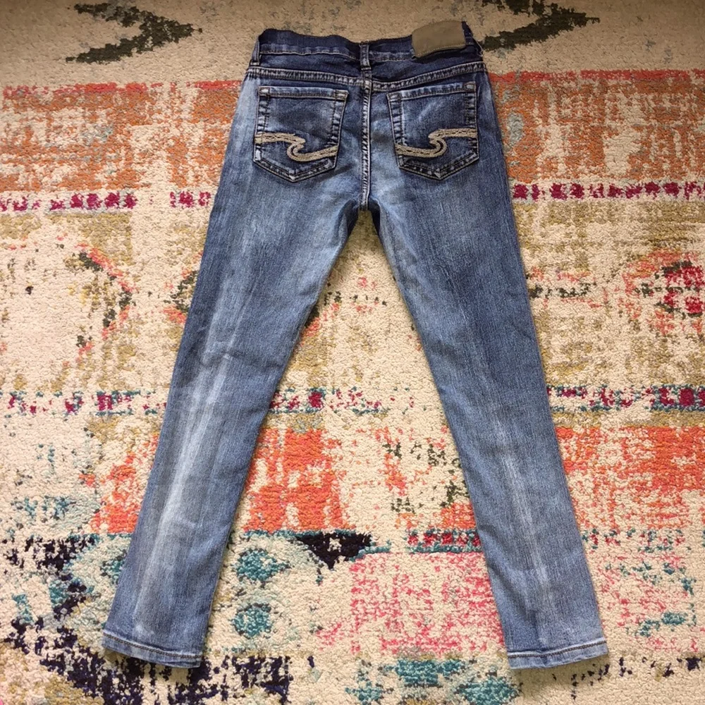 Sasha girls silver jeans - Picture 1 of 6